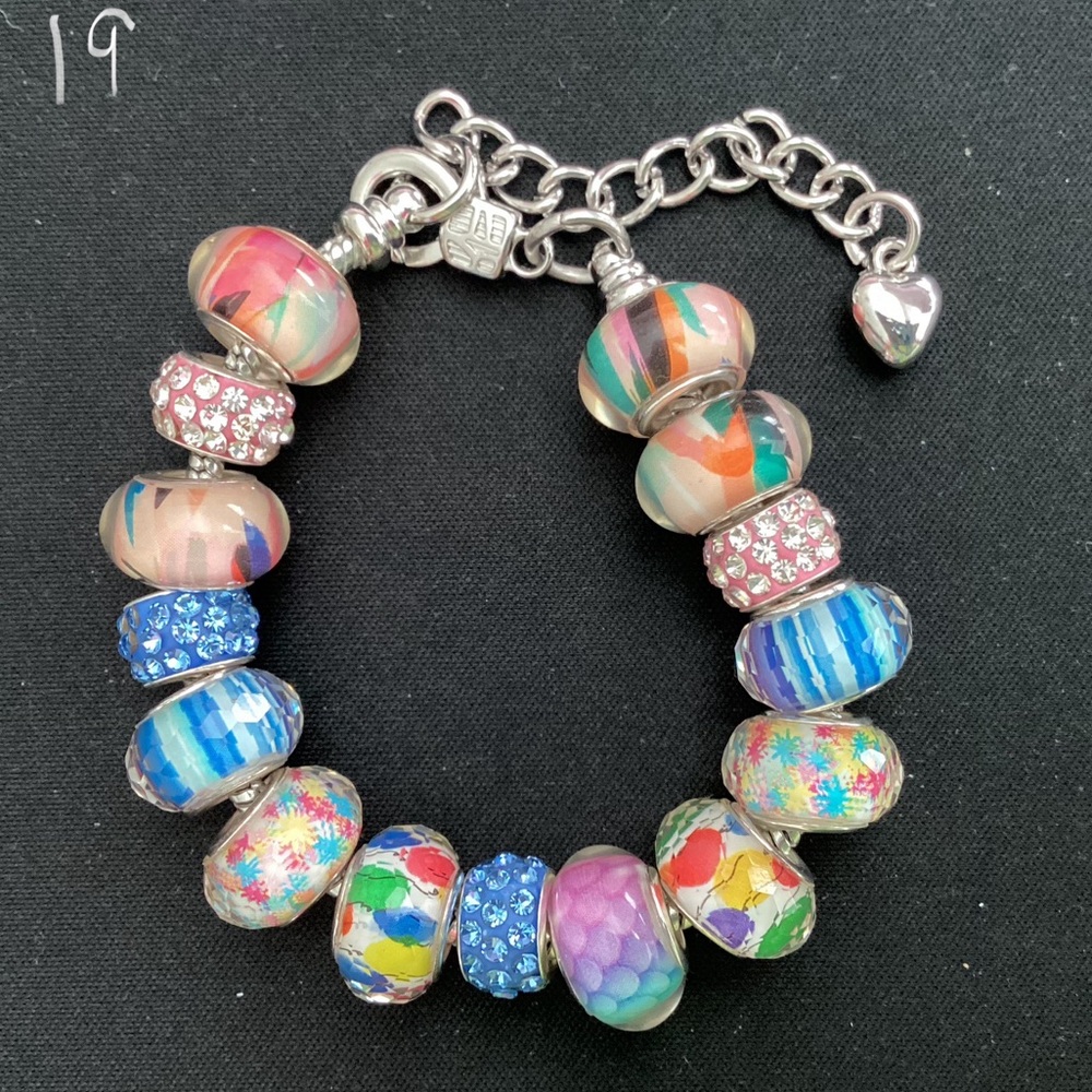 Lampwork Bead Charm Bracelet